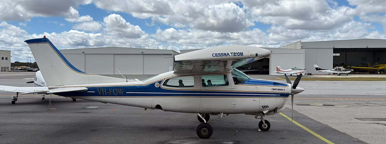 pilot training Perth student learning aircraft control with instructor