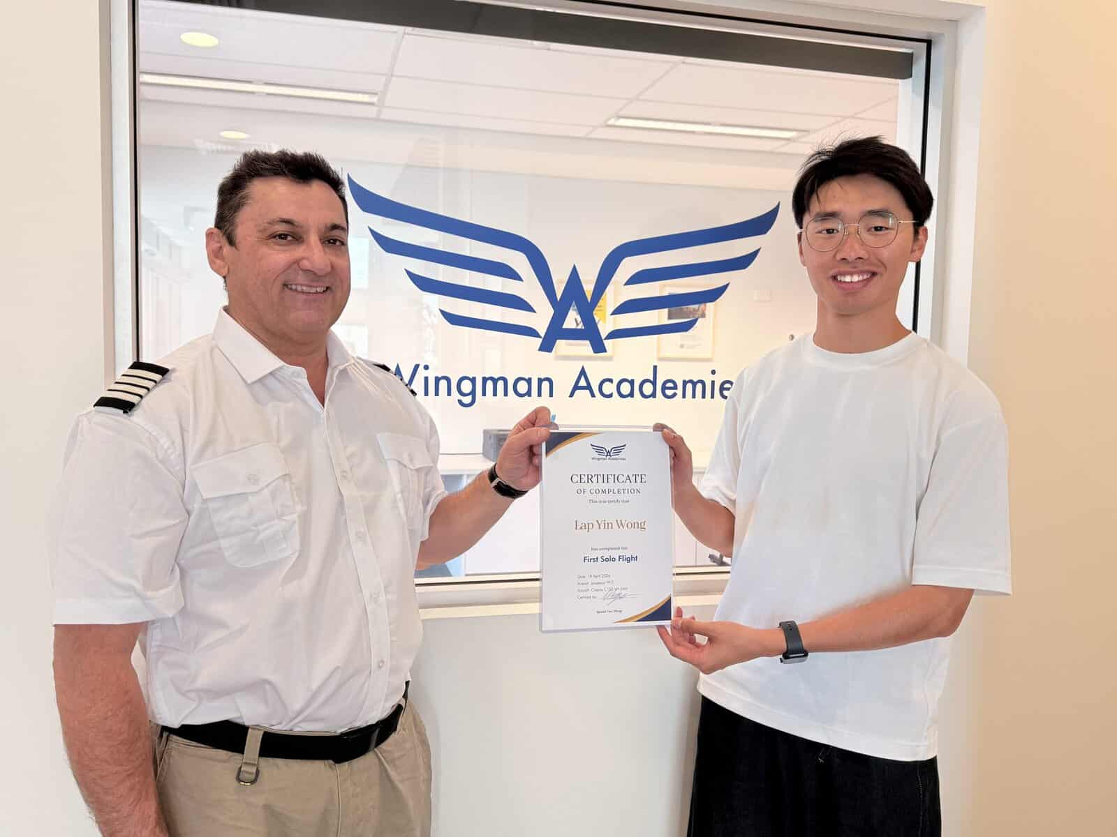 Private pilot training in Perth student flying aircraft